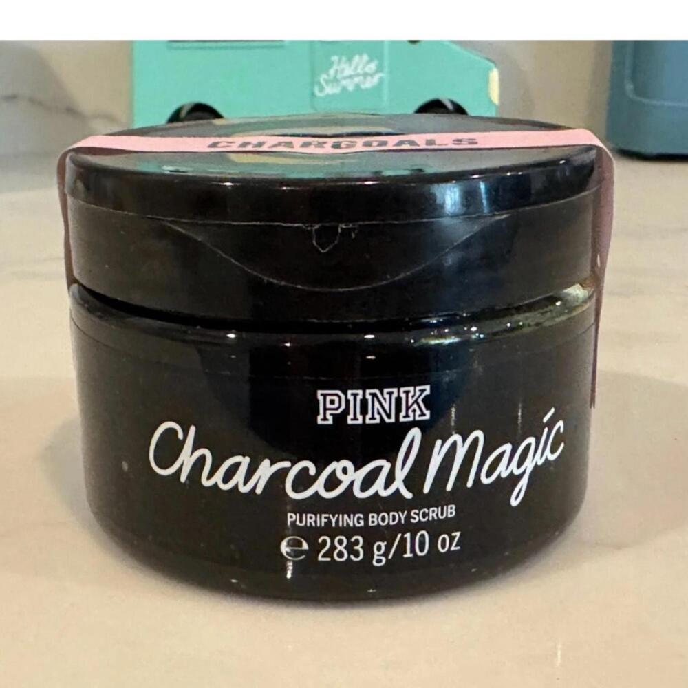 NWT Victoria's Secret PINK Charcoal Magic Purifying Body Scrub 10 oz Chargoals - Picture 2 of 3